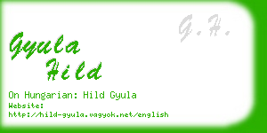 gyula hild business card